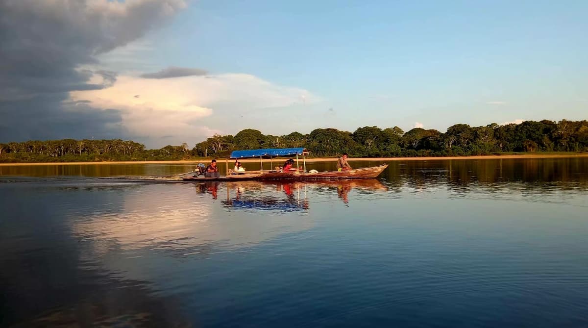 Tourists enjoying ecotourism in the Amazon